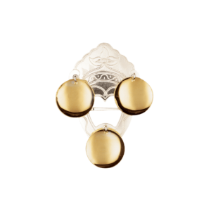 AGDER SØLJE HVIT/FORGYLT 45 X 70MM