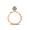 OLE LYNGGAARD RING LOTUS MINI GRÅ MÅNESTEN