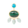 OLE LYNGGAARD LOTUS VEDHENG TIL ØREPYNT AQUAMARINE
