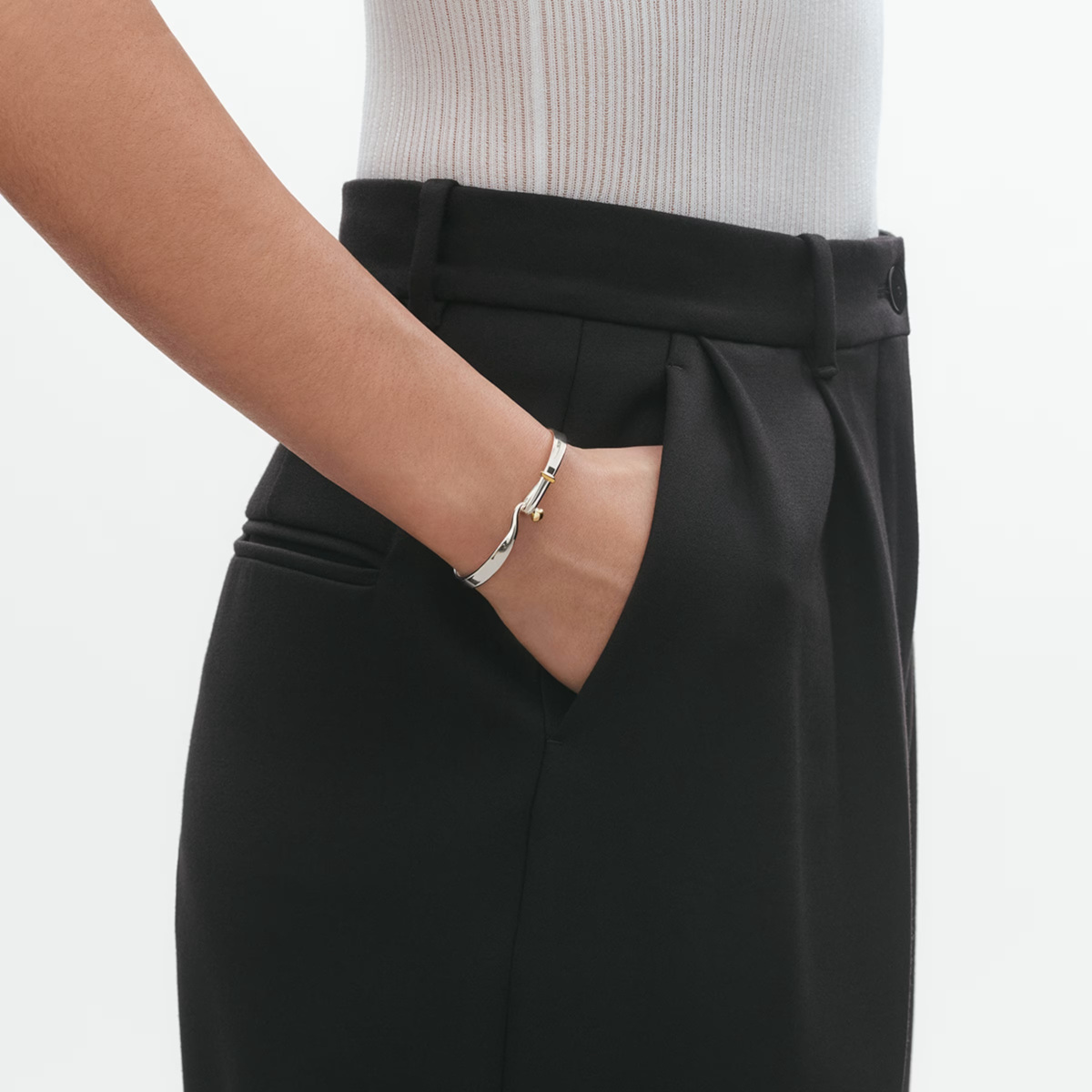 GEORG JENSEN ARMRING TORUN SØLV OG GULL