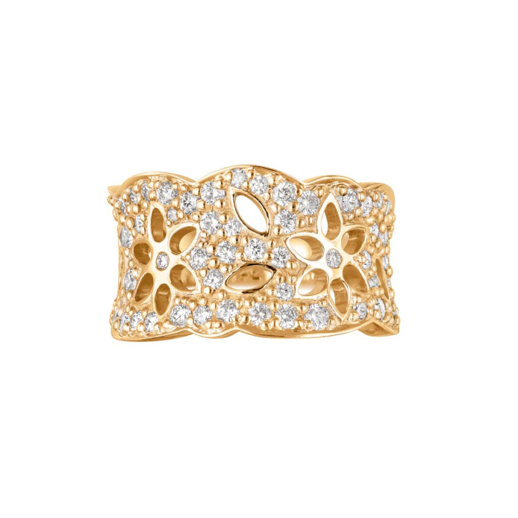 OLE LYNGGAARD RING LACE SMAL PAVÉ