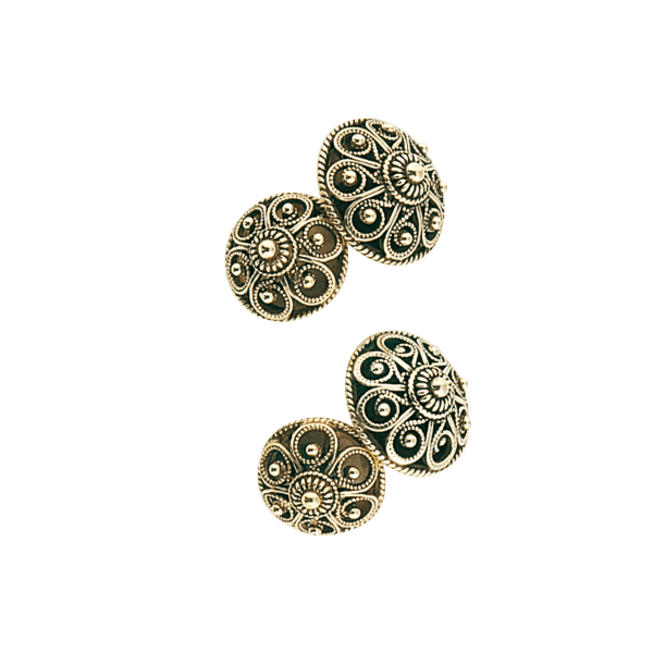 MANSJETTKNAPPER DOBBEL GAMMELFORGYLT