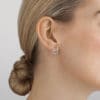 GEORG JENSEN ØREDOBBER OFFSPRING SØLV MED DIAMANTER