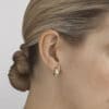 GEORG JENSEN ØREDOBBER FUSION GULL MED DIAMANTER
