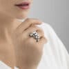 GEORG JENSEN RING MOONLIGHT GRAPES SØLV LITEN