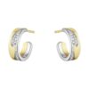 GEORG JENSEN ØREDOBBER FUSION GULL MED DIAMANTER