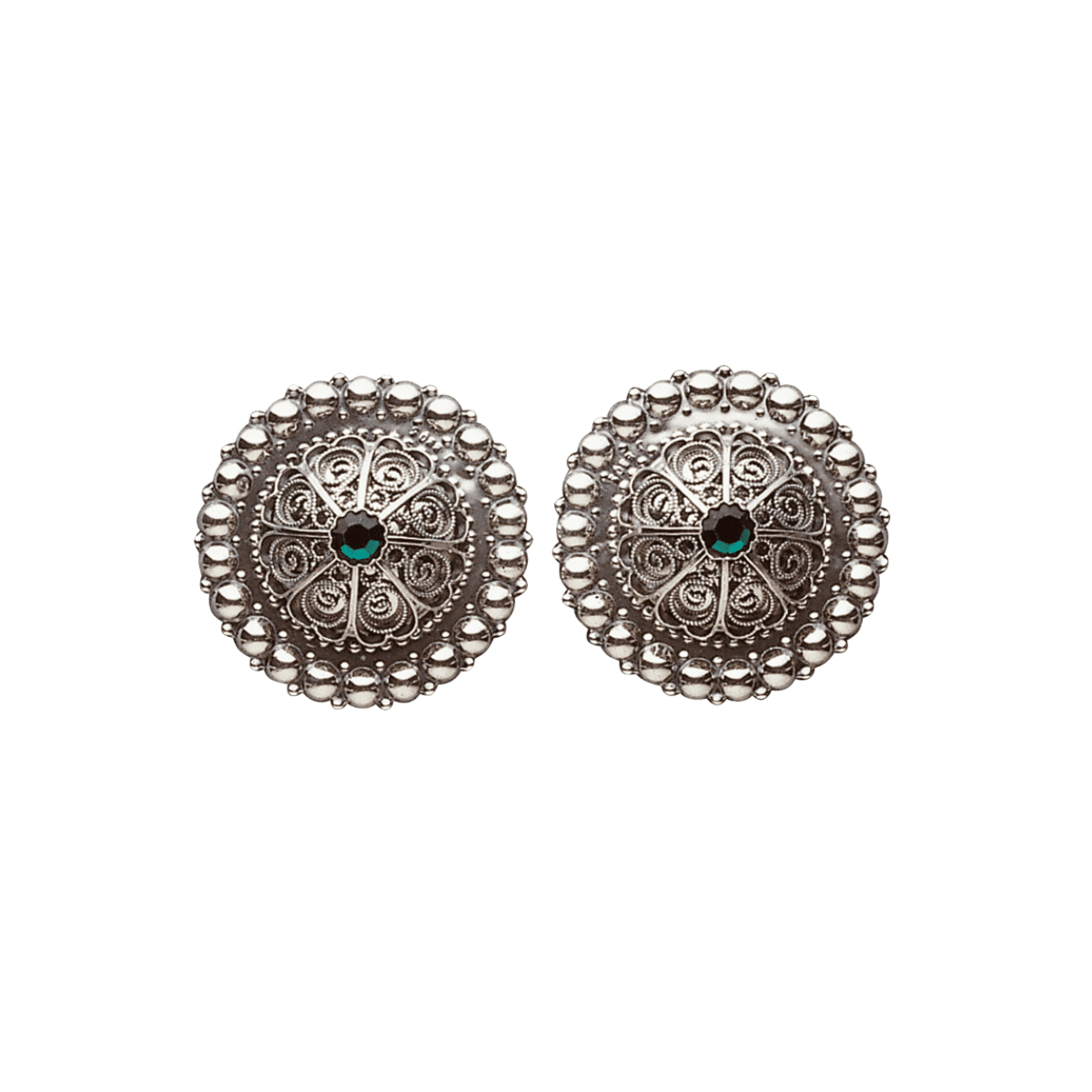 BORER TIL SKINNLIST MED GRØNN STEN OKSIDERT