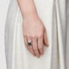 TOM WOOD RING CUSHION GREEN MARBEL