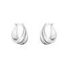 GEORG JENSEN ØRERINGER CURVE SØLV
