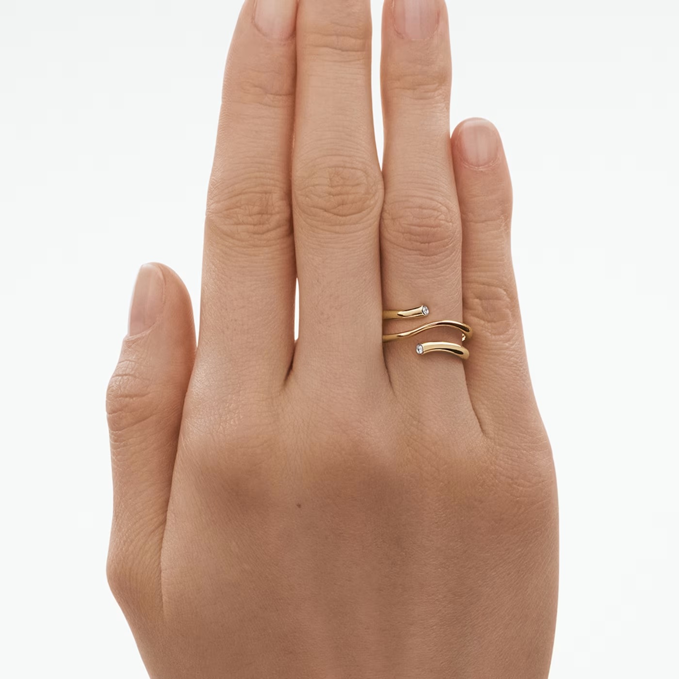 GEORG JENSEN RING DOBBEL MAGIC GULTGULL