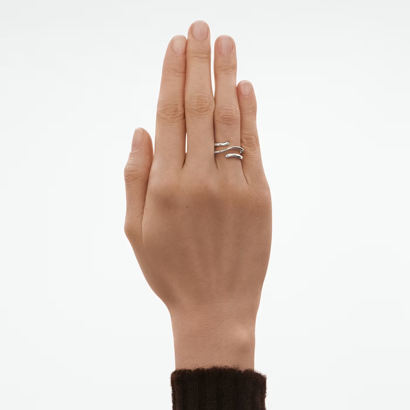 GEORG JENSEN RING DOBBEL MAGIC HVITTGULL