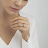 GEORG JENSEN RING DOBBEL MAGIC HVITTGULL