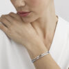 GEORG JENSEN ARMRING FUSION HVITTGULL MED DIAMANTER