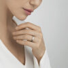 GEORG JENSEN RING MAGIC HVITTGULL MED DIAMANTER