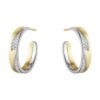GEORG JENSEN ØREDOBBER FUSION GULL MED DIAMANTER STORE