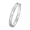 GEORG JENSEN ARMRING FUSION HVITTGULL MED DIAMANTER FULL PAVE
