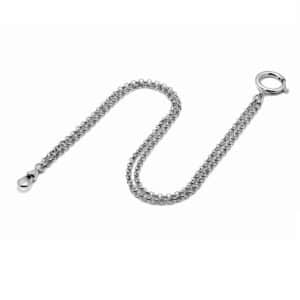 ROMERIKE KLOKKEKJEDE RHODINERT MESSING DOBBEL