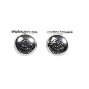 MANSJETTKNAPPER TIL DAME VESTFOLD OKSIDERT SØLV STOR