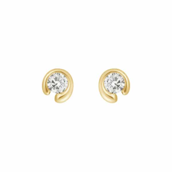 GEORG JENSEN ENSTENS ØREDOBBER MERCY GULTGULL 0,20CT