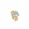 OLE LYNGGAARD RING BOHO LITEN AQUAMARINE