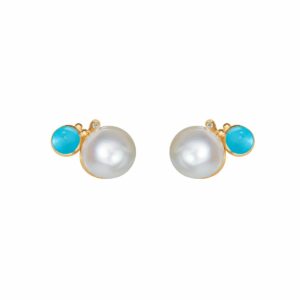 OLE LYNGGAARD ØREDOBBER BOHO LITEN TURQUOISE