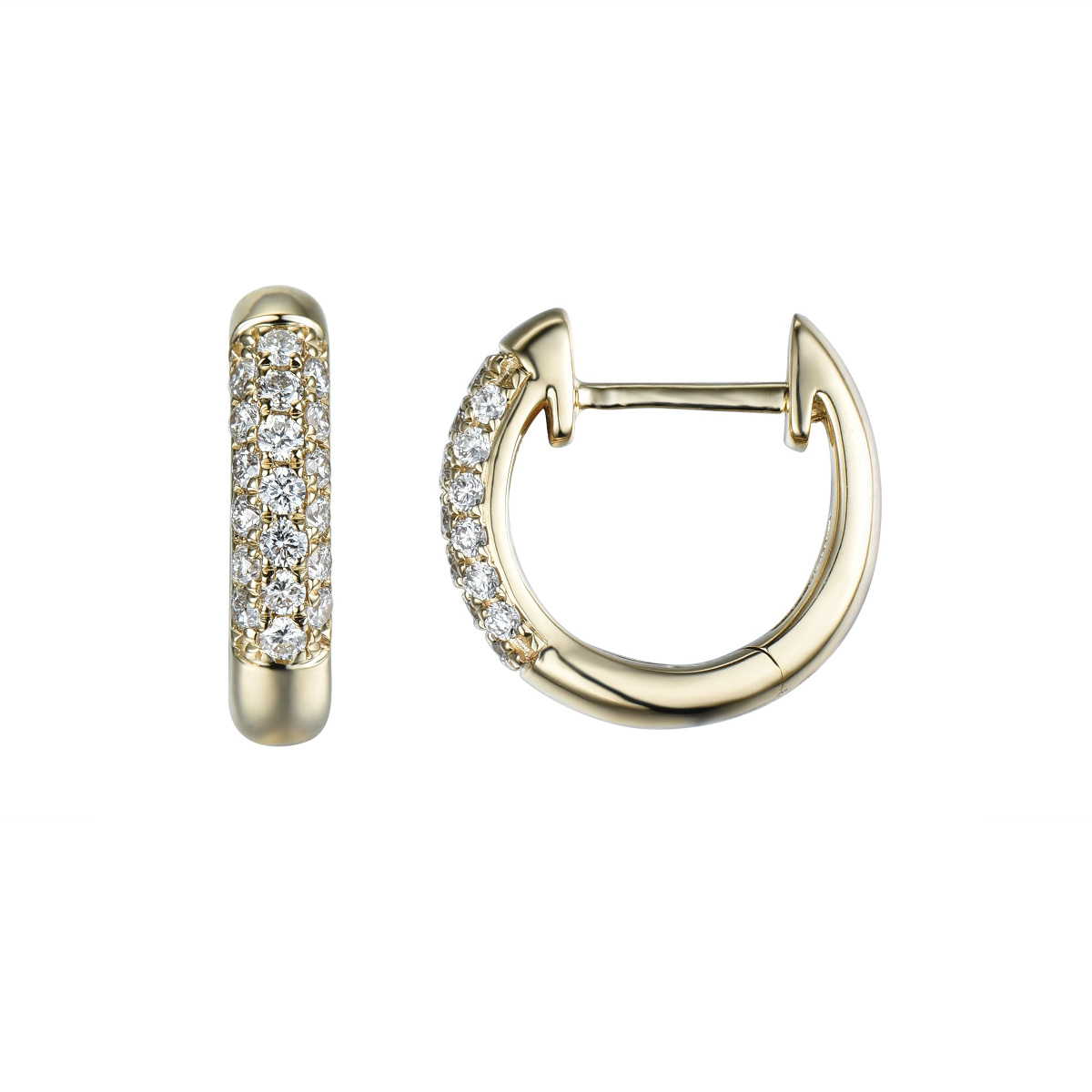 DIAMANT ØRERINGER 0,32CT PAVE