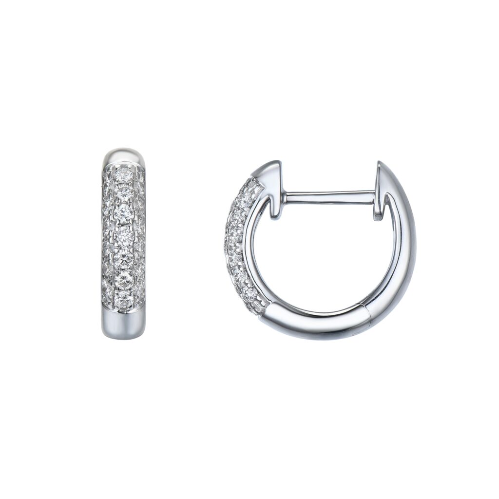 DIAMANT ØRERINGER 0,32CT PAVE