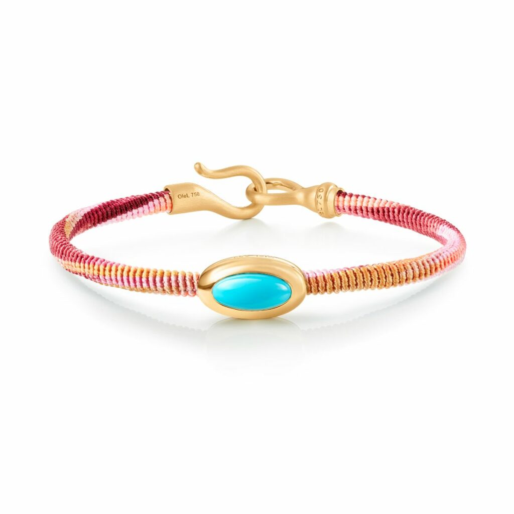 OLE LYNGGAARD ARMBÅND LIFE BERRY MED TURQUOISE 4,5MM