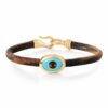 OLE LYNGGAARD ARMBÅND LIFE MAROON MED ONDT ØYE 6MM GULTGULL