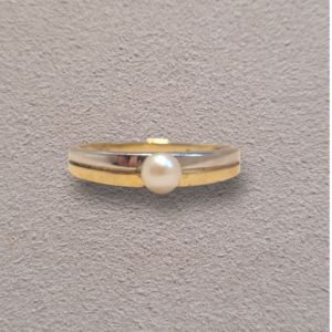 HELLMAN VINTAGE RING TO-FARGET MED FERSKVANNSPERLE