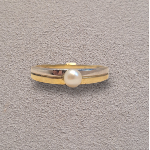 HELLMAN VINTAGE RING TO-FARGET MED FERSKVANNSPERLE