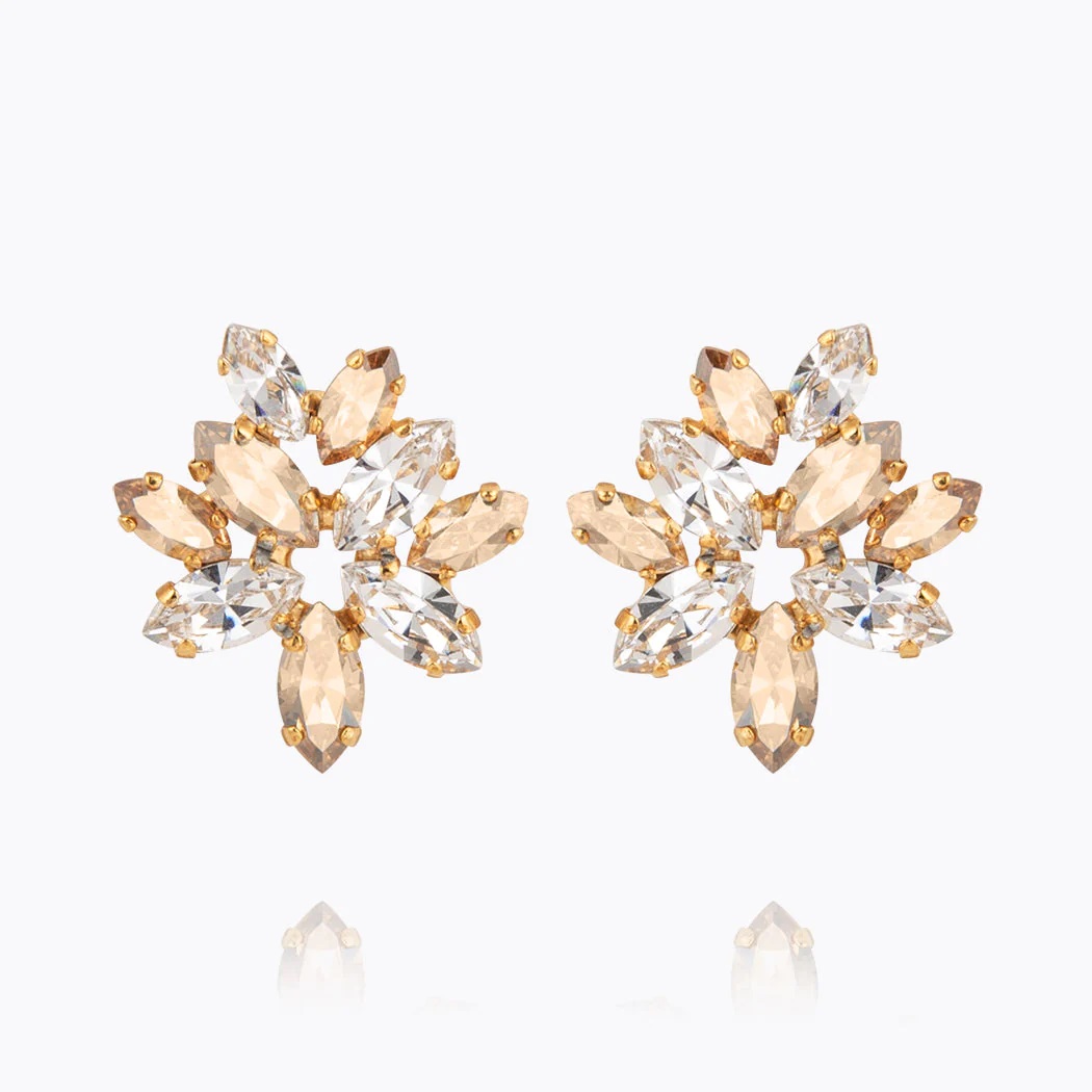 CAROLINE SVEDBOM ØREDOBBER MELIA CRYSTAL GOLDEN SHADOW
