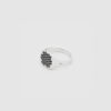 TOM WOOD RING MINI CUSHION BLACK SPINEL