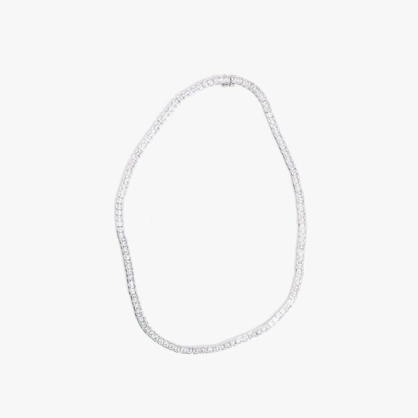 IZABEL DISPLAY TENNIS NECKLACE SQUARE WHITE