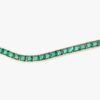 IZABEL DISPLAY TENNIS NECKLACE THICK SQUARE GOLDPLATED GREEN