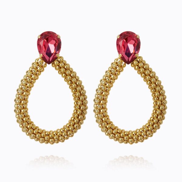 CAROLINE SVEDBOM ØREDOBBER CLASSIC ROPE MULBERRY RED