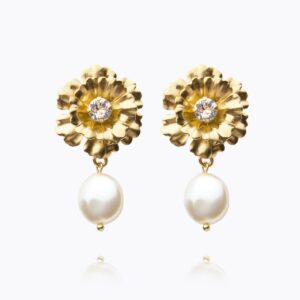 CAROLINE SVEDBOM ØREDOBBER BLOSSOM PEARL CRYSTAL