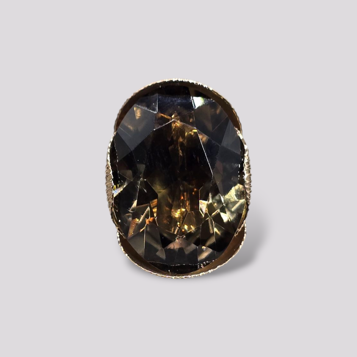 HELLMAN VINTAGE RING MED RØKKVARTS