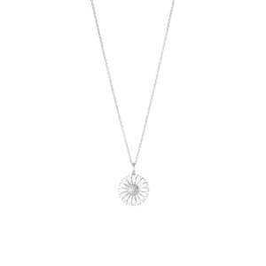 GEORG JENSEN SMYKKE DAISY SØLV OG HVIT EMALJE 18MM