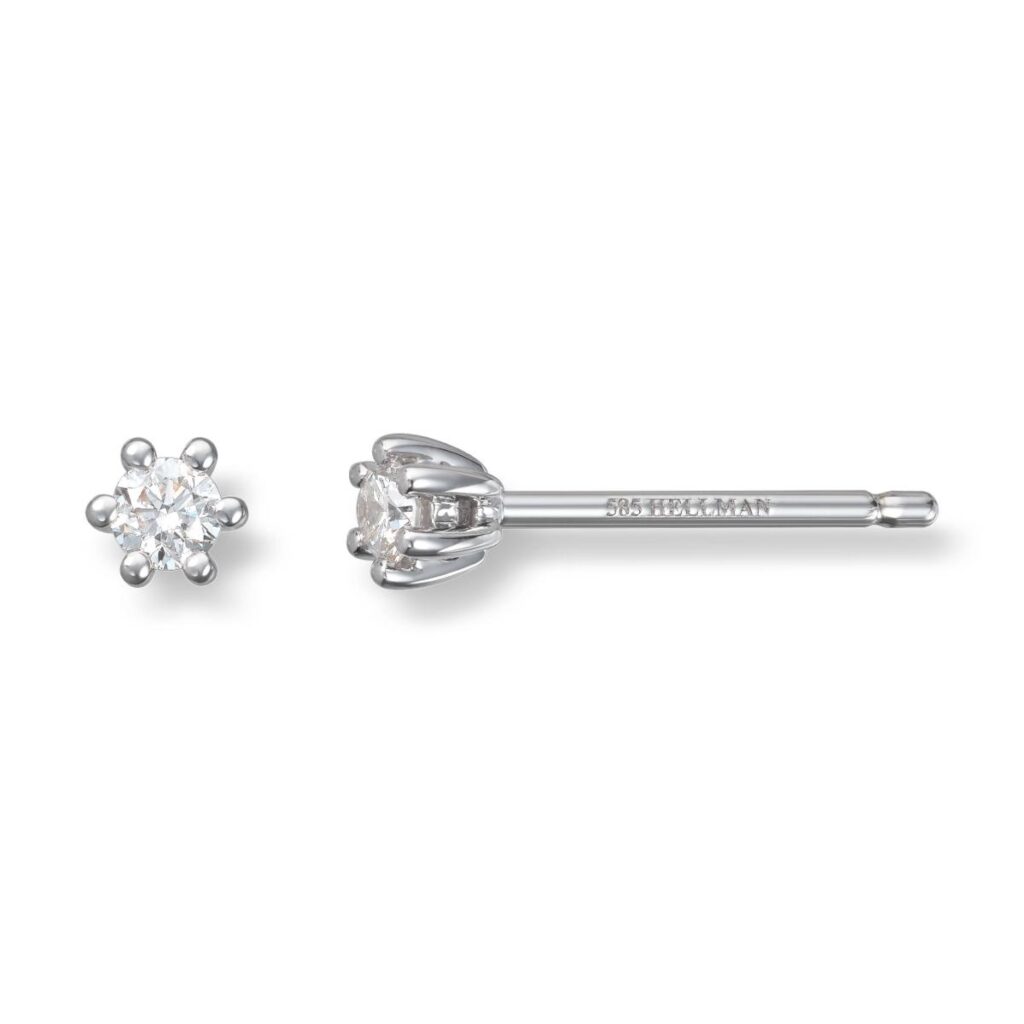 ENSTENS DIAMANTØREDOBBER GULL 0,10CT