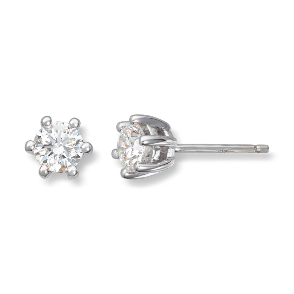 ENSTENS DIAMANTØREDOBBER GULL 0,80CT