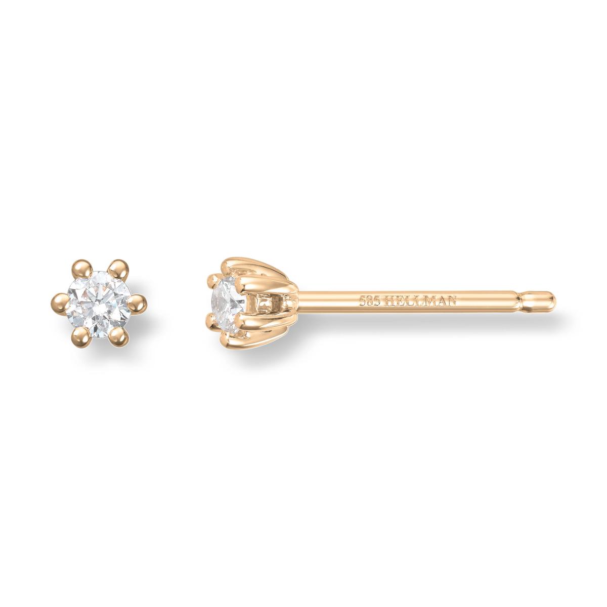 ENSTENS DIAMANTØREDOBBER GULL 0,10CT
