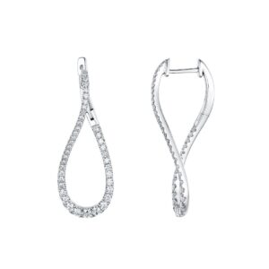 DIAMANTØRERINGER WAVE LARGE 0,97CT