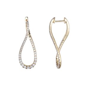 DIAMANTØRERINGER WAVE LARGE 0,97CT