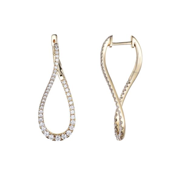 DIAMANTØRERINGER WAVE LARGE 0,97CT