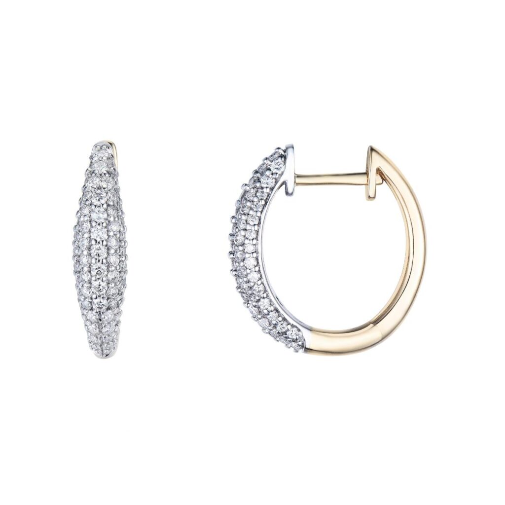 DIAMANTØRERINGER DUO GULT OG HVITTGULL 0,73CT