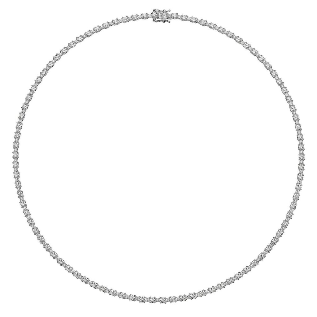 DIAMANTHALSKJEDE 9,58CT HVITTGULL