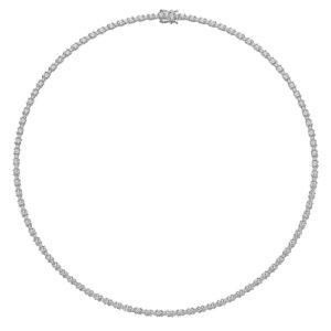 DIAMANTHALSKJEDE 9,58CT HVITTGULL