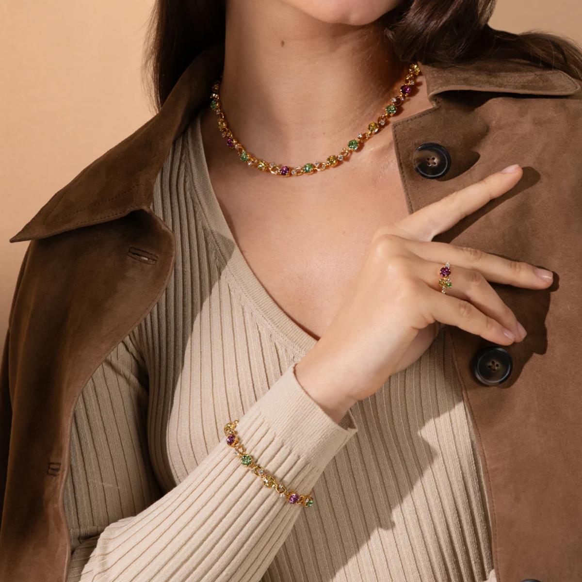 CAROLINE SVEDBOM ARMBÅND FAY GOLD AUTUMN BLOOM COMBO