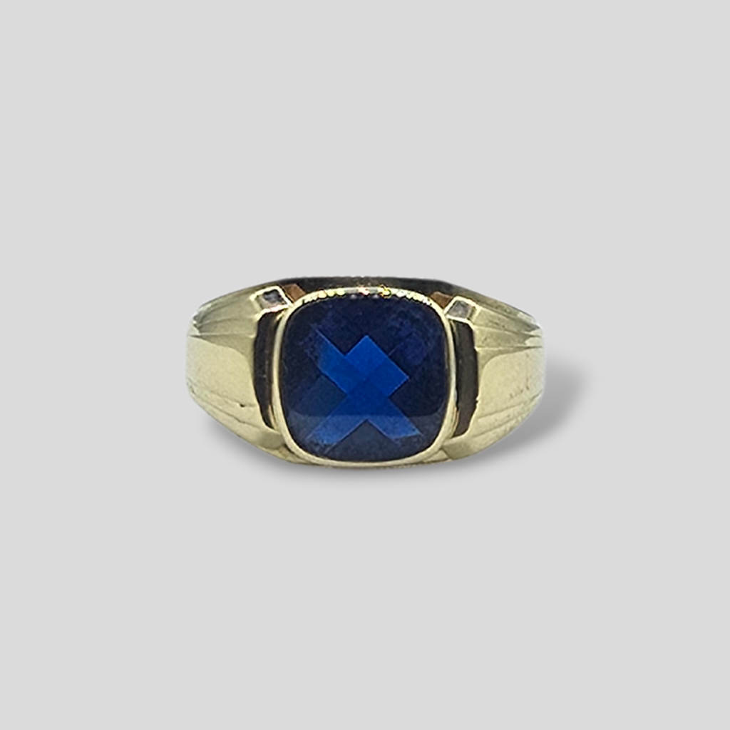 HELLMAN VINTAGE RING MED SYNT.SAFIR